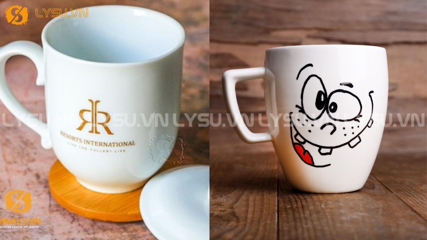 Top 3 mẫu ly in logo đẹp nhất cho thương hiệu của bạn - Ly sứ Vinaly