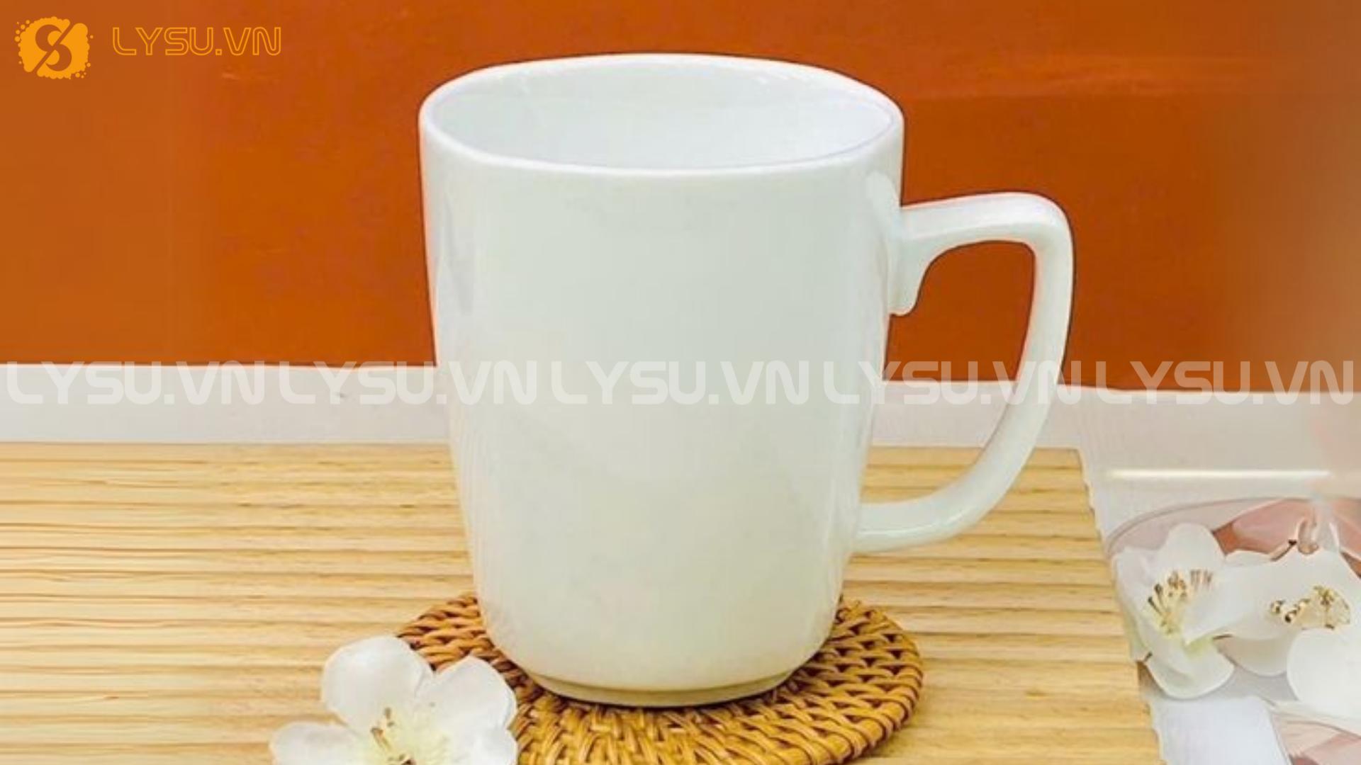 Ly gốm quai vuông