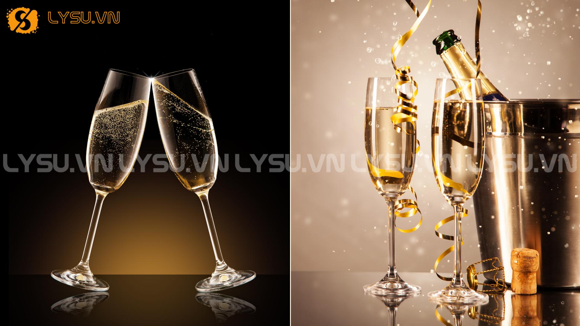 Ly Champagne pha lê thanh lịch